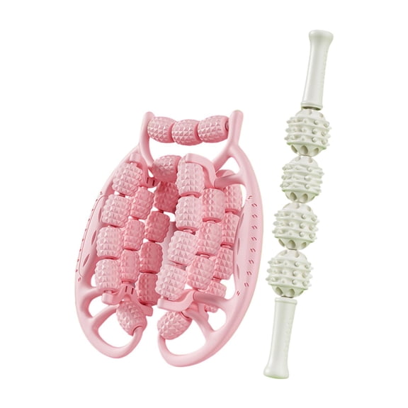 yotijay 2 Pieces Fascia Muscle Relax Roller Muscle Relaxer for Elbow Hands Pink