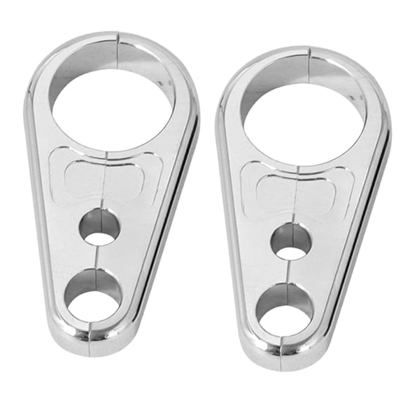 yotijay 2 Pieces Motorcycles Brake Cable Clamp Aluminum Alloy Durability Sturdy 25mm Silver