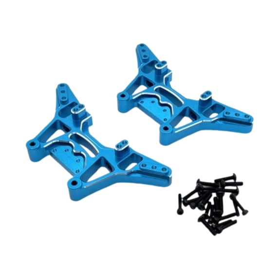 yotijay 2 Pieces RC Front Rear Shock Absorber Bracket for UD1202 1:12 Scale RC Truck Blue