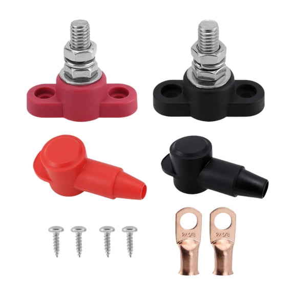 yotijay 2 Pieces Terminal Posts Battery Junction Block for Auto Automotive