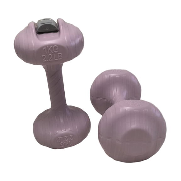 yotijay 2 Pieces Water Filled Dumbbell Comfortable Grip Versatile Exercise Equipment 2kg