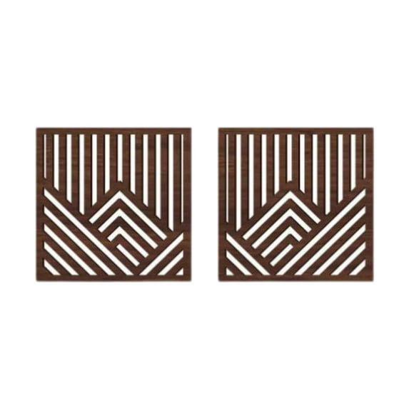 yotijay 2 Pieces Wood Wall Art Decor Wall Decoration for Indoor Farmhouse Background Brown