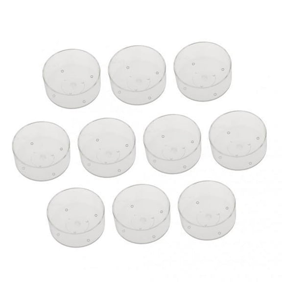 yotijay 20 Pack Round Shaped Clear Tealight Cups Candle Containers Empty Candle for Wedding Party Decoration DIY Craft