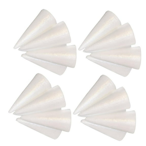 yotijay 20 Packs 150mm Christmas Tree Foam Modeling Cone Foam For Kids Toy