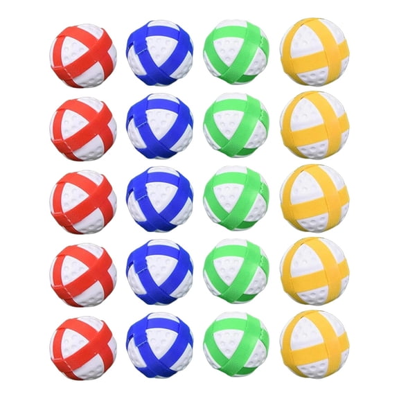 yotijay 20 Pieces Golf Sticky Balls Game Accessories for Fabrics Board Party Games Outdoor Gifts Indoor Hook and Loop Balls Sport Toy Style A