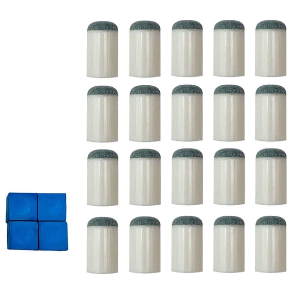 yotijay 20 Pieces Slip on Pool Cue Tips, Pool Cue Stick Tips, Billiard Pool Cue Tips for 13 mm
