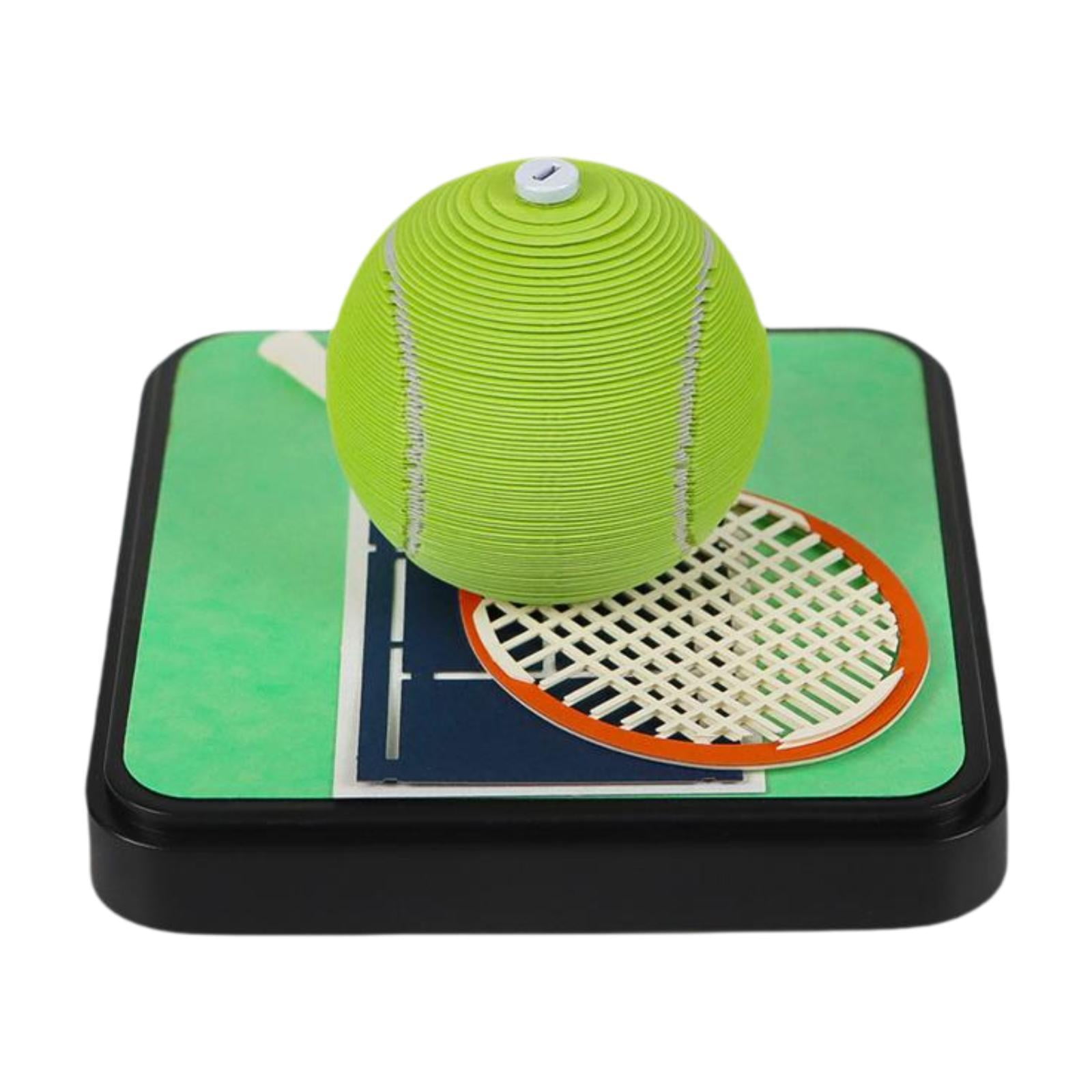 yotijay 2025 3D Tennis Ball Time Piece Calendar Cute Lightweight Paper Sculpture Art