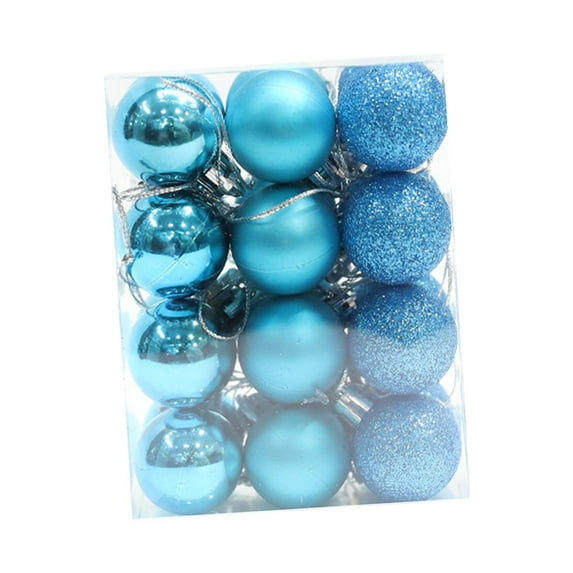 yotijay 24 Pieces Christmas Balls Ornaments Christmas Tree Hanging Decorations Xmas Tree Blue