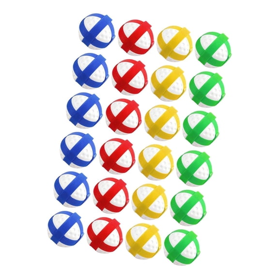 yotijay 24x Mini Sticky Golf Balls Family Friends Toy Party Party Game Hook and Loop