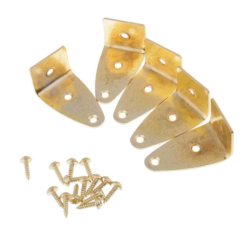 yotijay 25 Pieces Stainless Steel L Shaped Corner Brackets Metal Corner ...