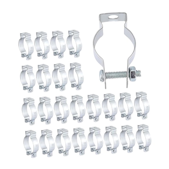 yotijay 25Pcs Galvanized Steel Conduit Hangers Professional High Performance Insulated Supports or Threaded Rods Pipe Hanger 24.8 mm