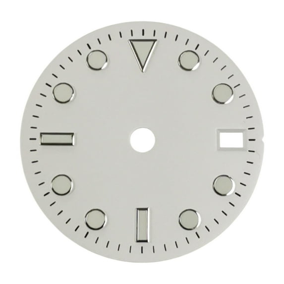yotijay 29 mm Watch Dial for NH34 Movement Fashion Practical Portable Watch Face White