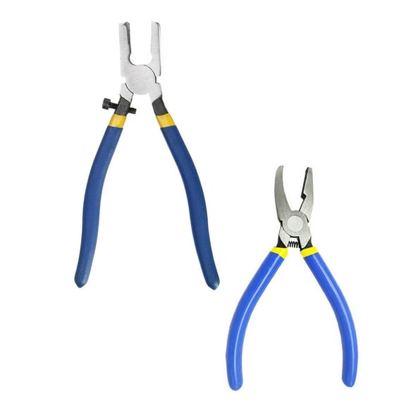 yotijay 2Pcs Glass Pliers Edge Trimming Pliers Professional Key Fob Pliers Glass Grozing