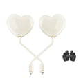 thumbnail image 1 of yotijay 2Pcs Motorcycle Heart Shaped Rearview Mirrors Motorcycle Mirrors Spare Part Wide, 1 of 8
