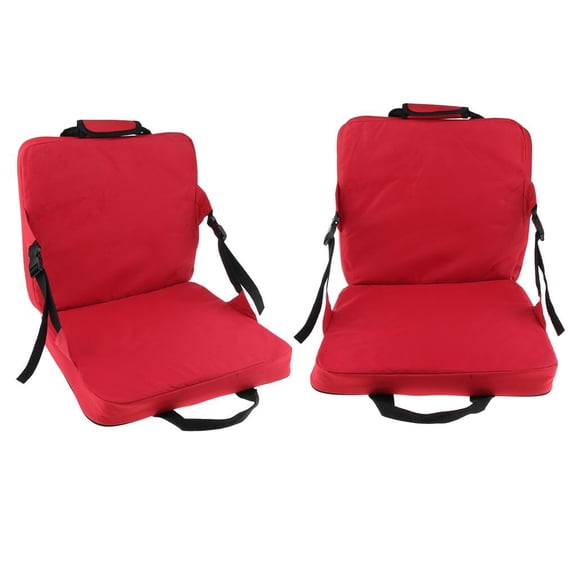 yotijay 2Pcs Portable & Lightweight Stadium Seat Cushion Chair Bench Bleachers with Back