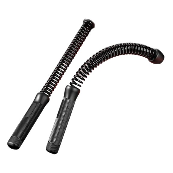 yotijay 2Pcs Ropeless Battle Ropes Exercise Equipment Professional Spring Sticks Workout Black