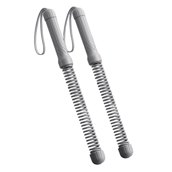 yotijay 2Pcs Ropeless Battle Ropes Fitness Bar Heavy Duty Non Slip Handle Workout Sticks Gray