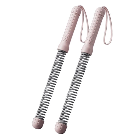 yotijay 2Pcs Ropeless Battle Ropes Fitness Bar Heavy Duty Non Slip Handle Workout Sticks Pink