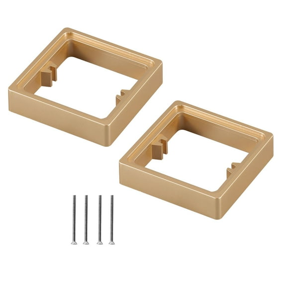 yotijay 2Pcs Single Socket Spacers Cable Box Heightening Pad for Home Bedroom Office golden