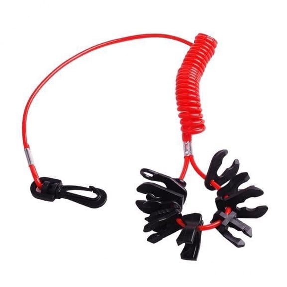 yotijay 2X Universal Boat Coiled 11 Key Emergency Engine Cut Off Kill Switch Lanyard