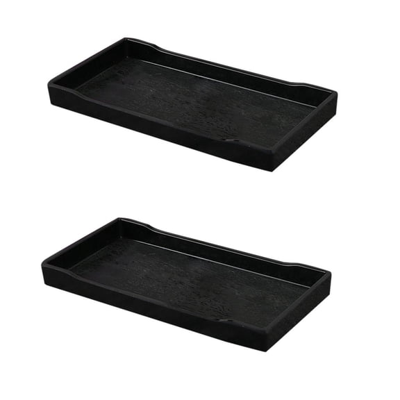 yotijay 2pcs European Tea Serving Tray Hotel Guest Room Dish Serving Tray Melamine