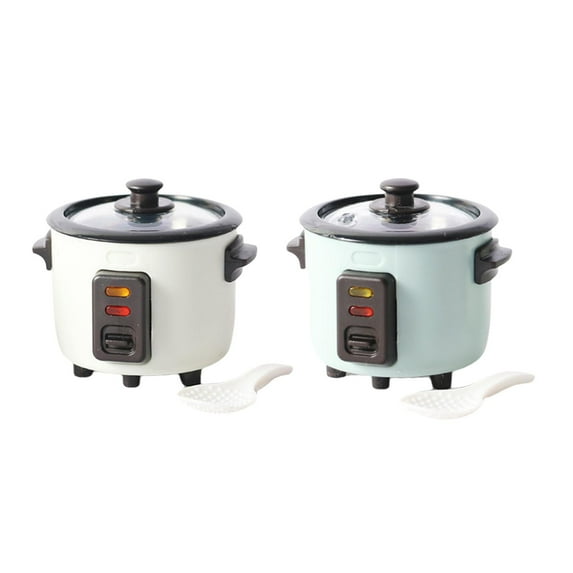 yotijay 2pcs Modern Miniature 1:12 Scale Doll House Rice Cooker Model Kitchen Life Scene Furniture Supplies Decoration