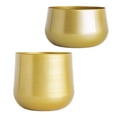 thumbnail image 1 of yotijay 2x Brass Pots Garden Planters Indoor Round Containers, 1 of 9