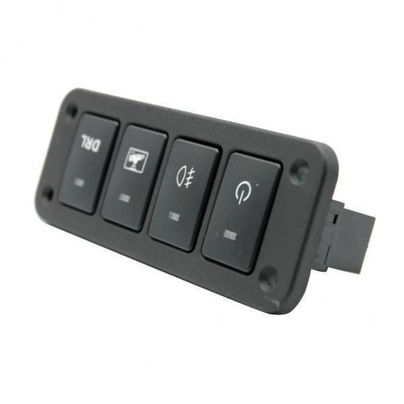 yotijay 2x Car 4 Gang Fog DRL Light Switches Control Panel with White Light for