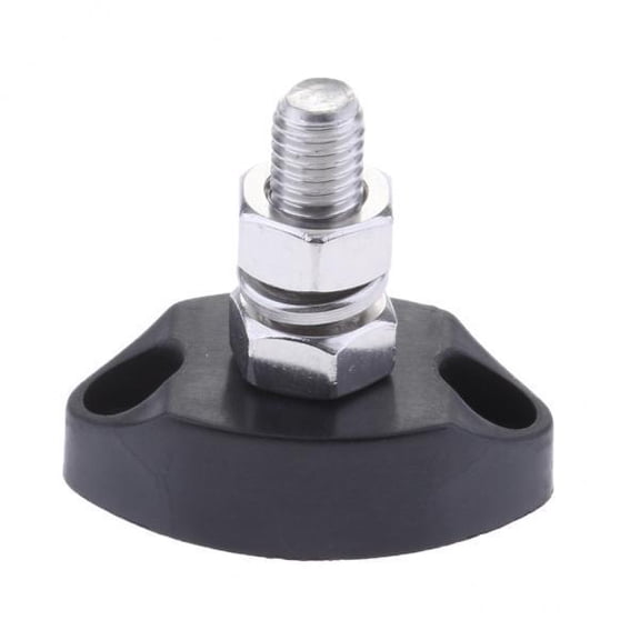 yotijay 2x DC 12V Bus Bar Terminal Block - 1/4 Inch 6mm Positive Insulated Single Stud