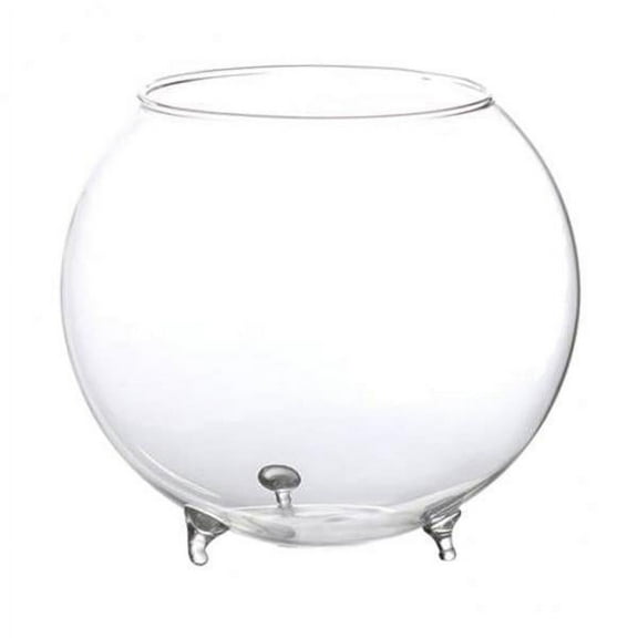 yotijay 2x Glass Bowl Round Vase - Clear Glass Bubble Terrarium/Rose Bowl - Used in