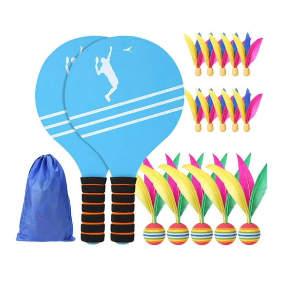 yotijay 2x Kids Badminton Paddle Set Badminton Shuttlecock Set for Beach