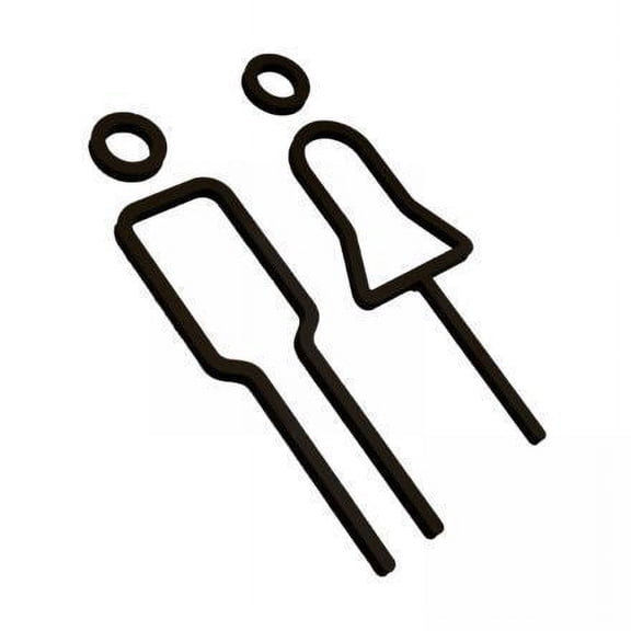 yotijay 2x Men Women Toilet Sign WC Stickers Bathroom Sign Acrylic Figure Set Simple Loo Decals 3D Toilet Symbol Sign for Hotel Restaurant Parks Office