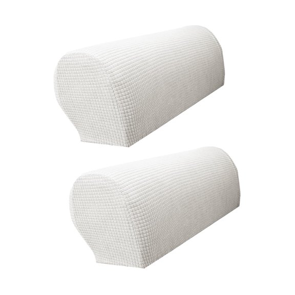 yotijay 2x Removable Sofa Cover Anti Slip Slipcovers Elastic Furniture Protector Armrest White