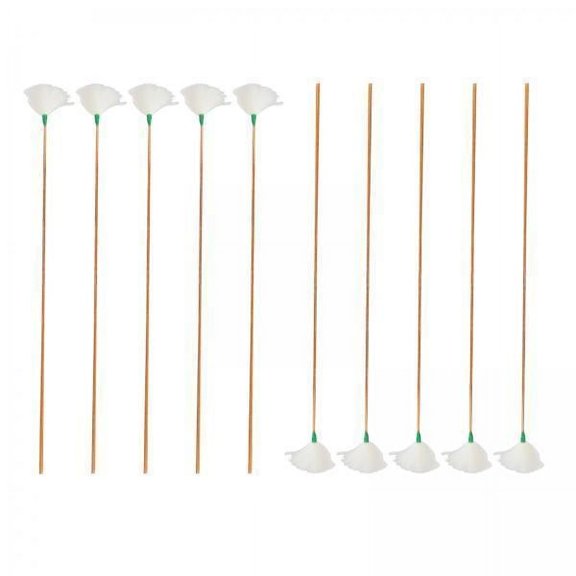 yotijay 2x10 Pieces Goose Feather Earpicks for Adults Children Ear Pick Ear Spoon Green Thread L