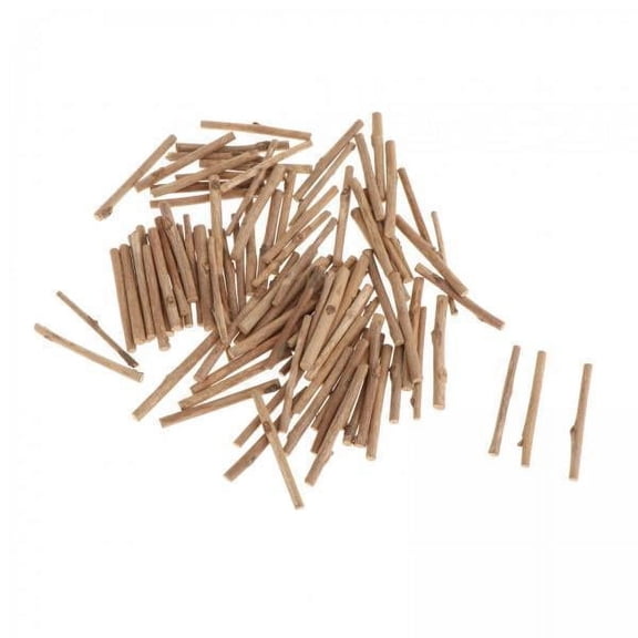 yotijay 2x100Pcs Unfinished Round Wood Sticks for Craft Garden Decoration Macrame