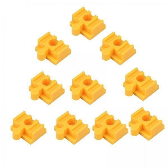 yotijay 2x10Pcs Wood Train Track Adapter for Stem Kits Toy Building Set Building Games Yellow