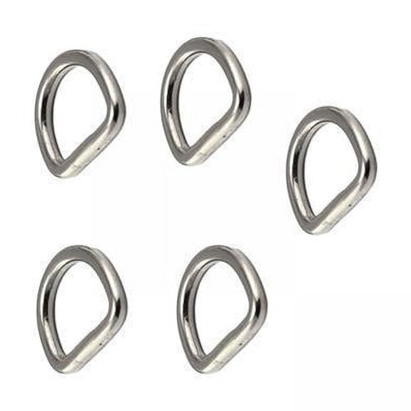 yotijay 2x5 Pieces Metal D Replacement Heavy Duty for Wallet Belts 23.8mmx17.8mm