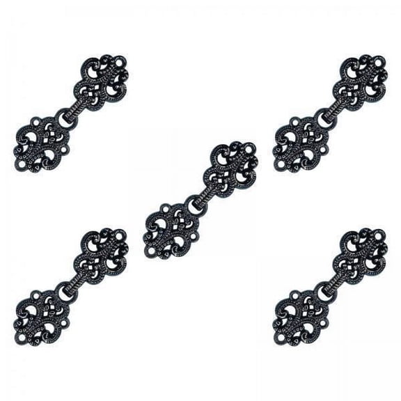 yotijay 2x5Pcs Fasteners Clasp Closure Buttons for Costumes Sweater Outfit Black