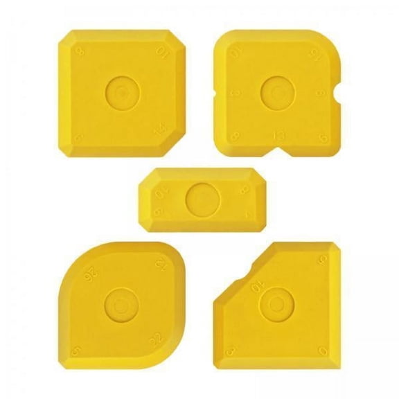 yotijay 2x5x Caulking Tool Set Compact Sealant Finishing Tool for Home Bathroom Toilet Yellow