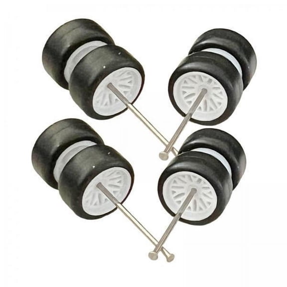 yotijay 2x8x 1/64 Scale Wheels Simulation Model Car Wheels Tires for Diecast Car Model White