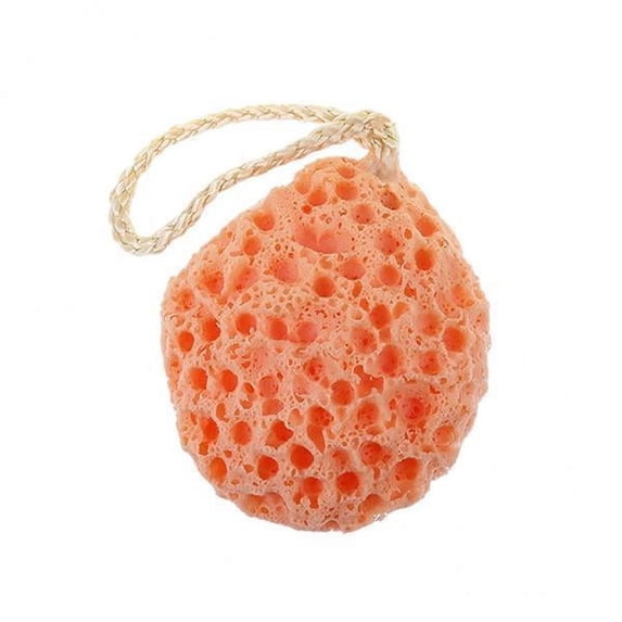 yotijay 2xFun Bath Sponge Massage Quick Drying for Baby Mother Kids Orange
