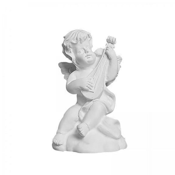 yotijay 2xLittle Angel Statue Resin Decorative Cherub Figurine for Table Bedroom Hotel 3.9x3.6x6.3cm pipa
