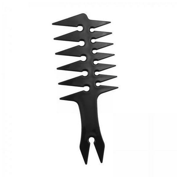 yotijay 2xMen's Pompadour Hairstyling Combs Wide Tooth Fork Comb Retro Black