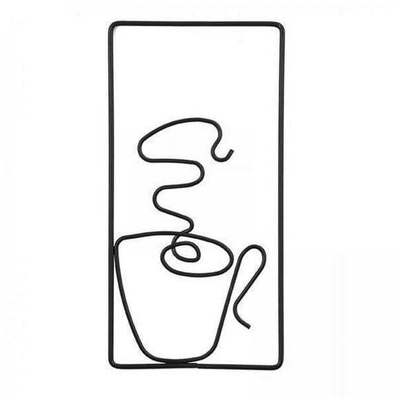 yotijay 2xModern Metal Wall Art Decors Line Wall Sculptures for Office Bedroom I