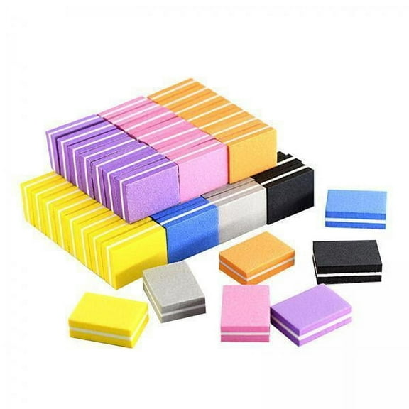 yotijay 2xSet of 100 Nail Blocks Fingernails Sanding for Manicure Pedicure Tool