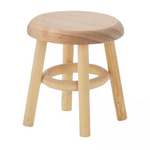 yotijay 3-4pack Miniature Stool Round Stool Seat Furniture for 1/12 Dollhouse Kitchen 3 Pcs