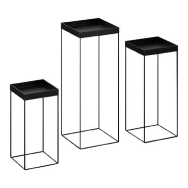 yotijay 3 Pieces Cupcake Stands Cupcake Serving Tray Metal Dessert Display Cupcake Riser Black