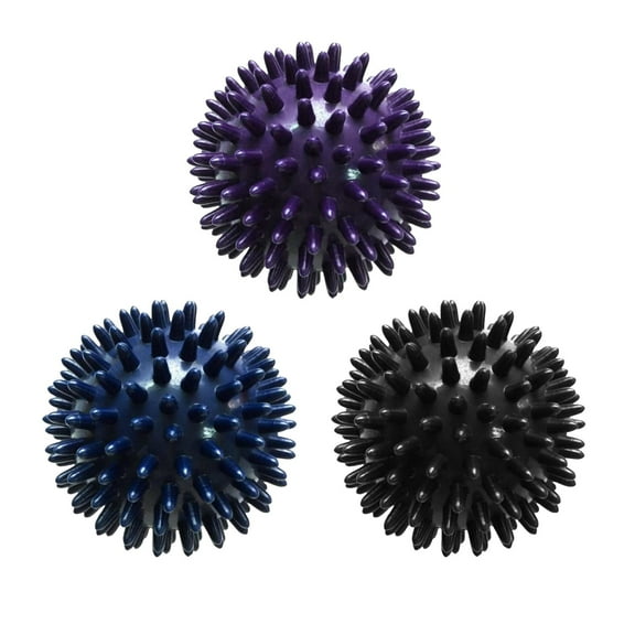yotijay 3 Pieces Spiky Massage Balls Manual Compact Multipurpose Relaxation Pilates