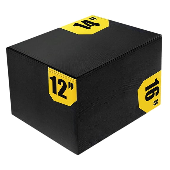 yotijay 3 in 1 Plyometric Jumping Box Conditioning Training, Practical Professional Jumping Exercise Equipment, Portable for Exercise Style A