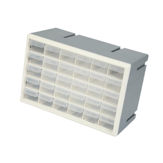 yotijay 30 Drawer Storage Organizer Cabinet Craft Cabinet for Storing Nuts and Bolts white and grey